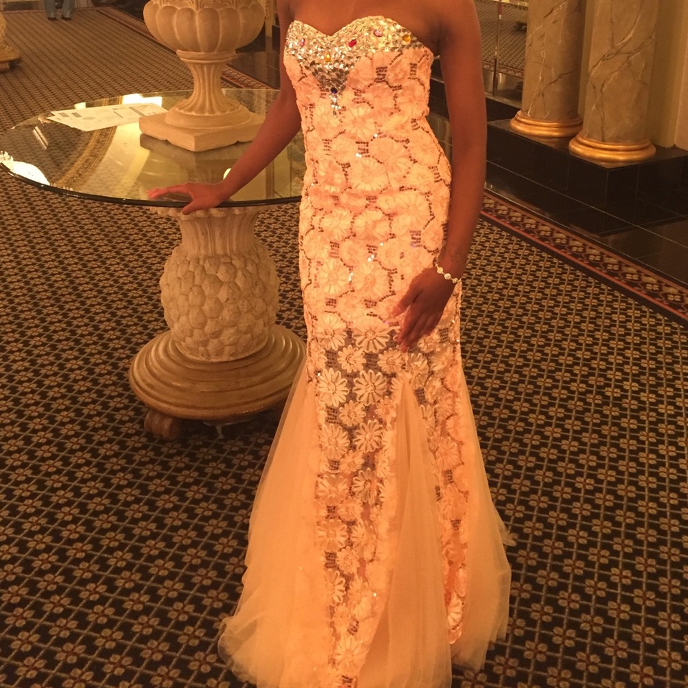 Pink Jeweled Ball Gown